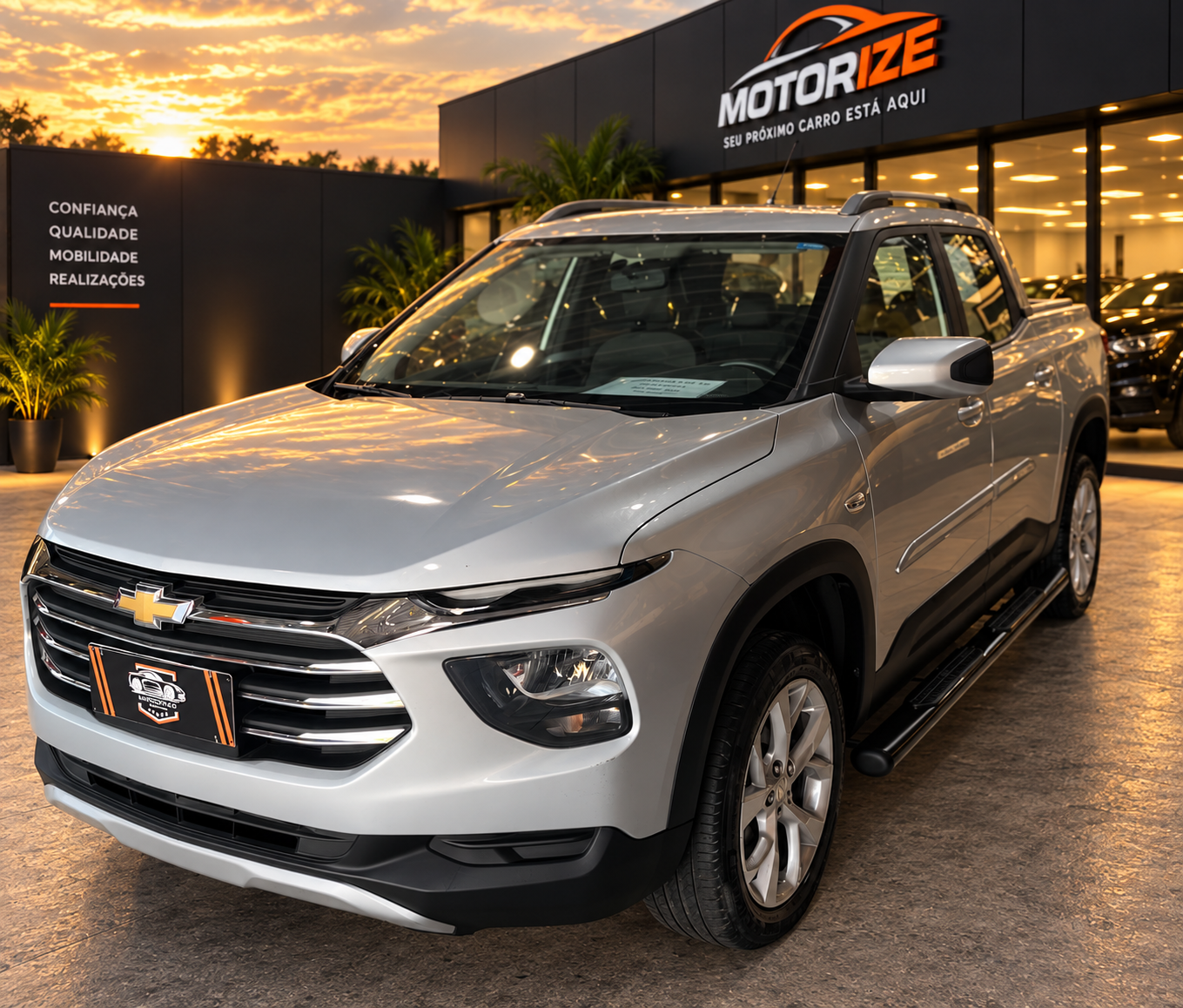 Chevrolet Montana LTZ 1.2 Turbo AT — frente em três quartos
