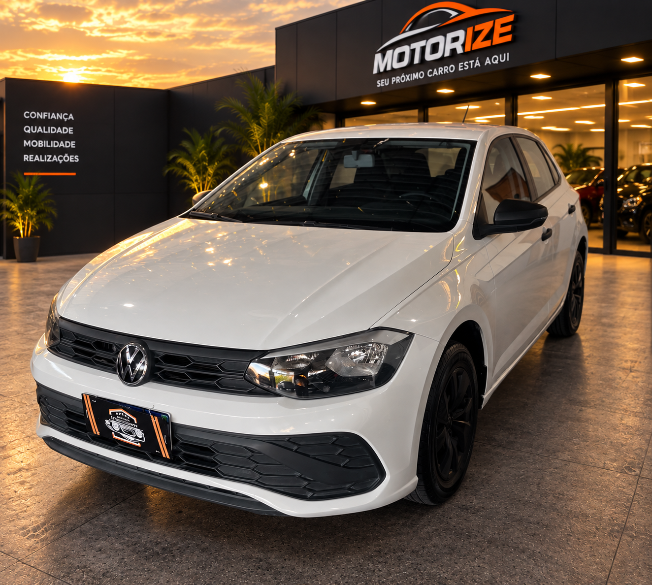 Volkswagen Polo Track 1.0 MPI — frente em três quartos