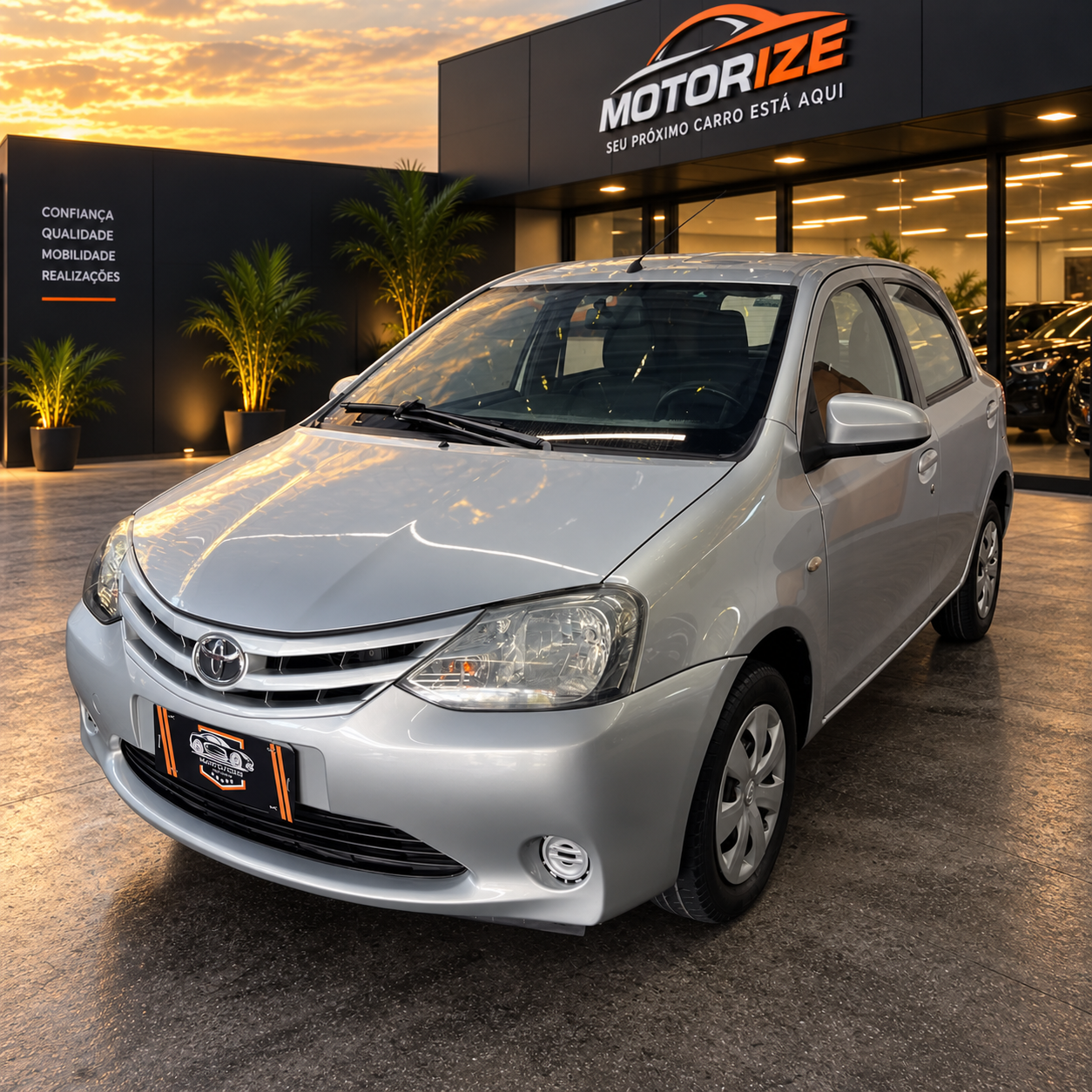 Toyota Etios XS 1.5 Flex 16V — frente em três quartos
