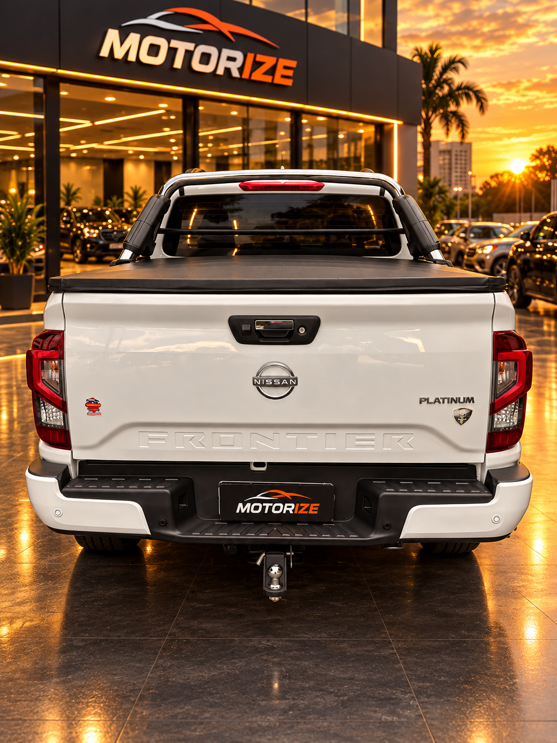 Nissan Frontier Platinum 2.3 Diesel 4x4 branca - vista traseira