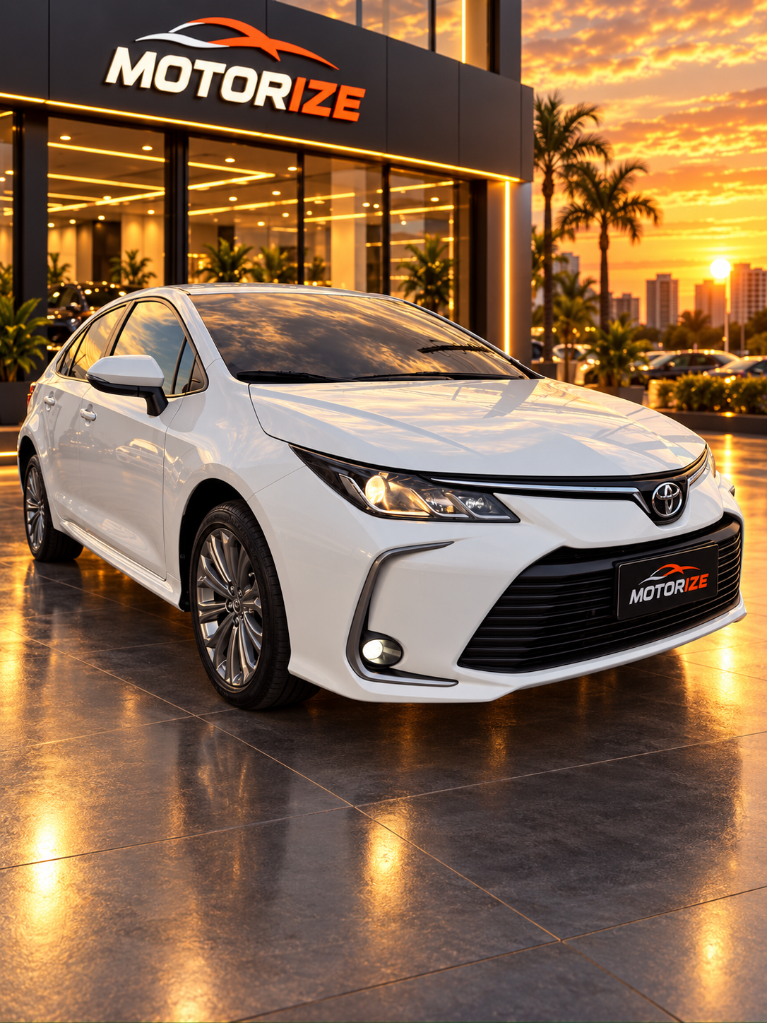 Toyota Corolla XEi CVT branco - frente em três quartos