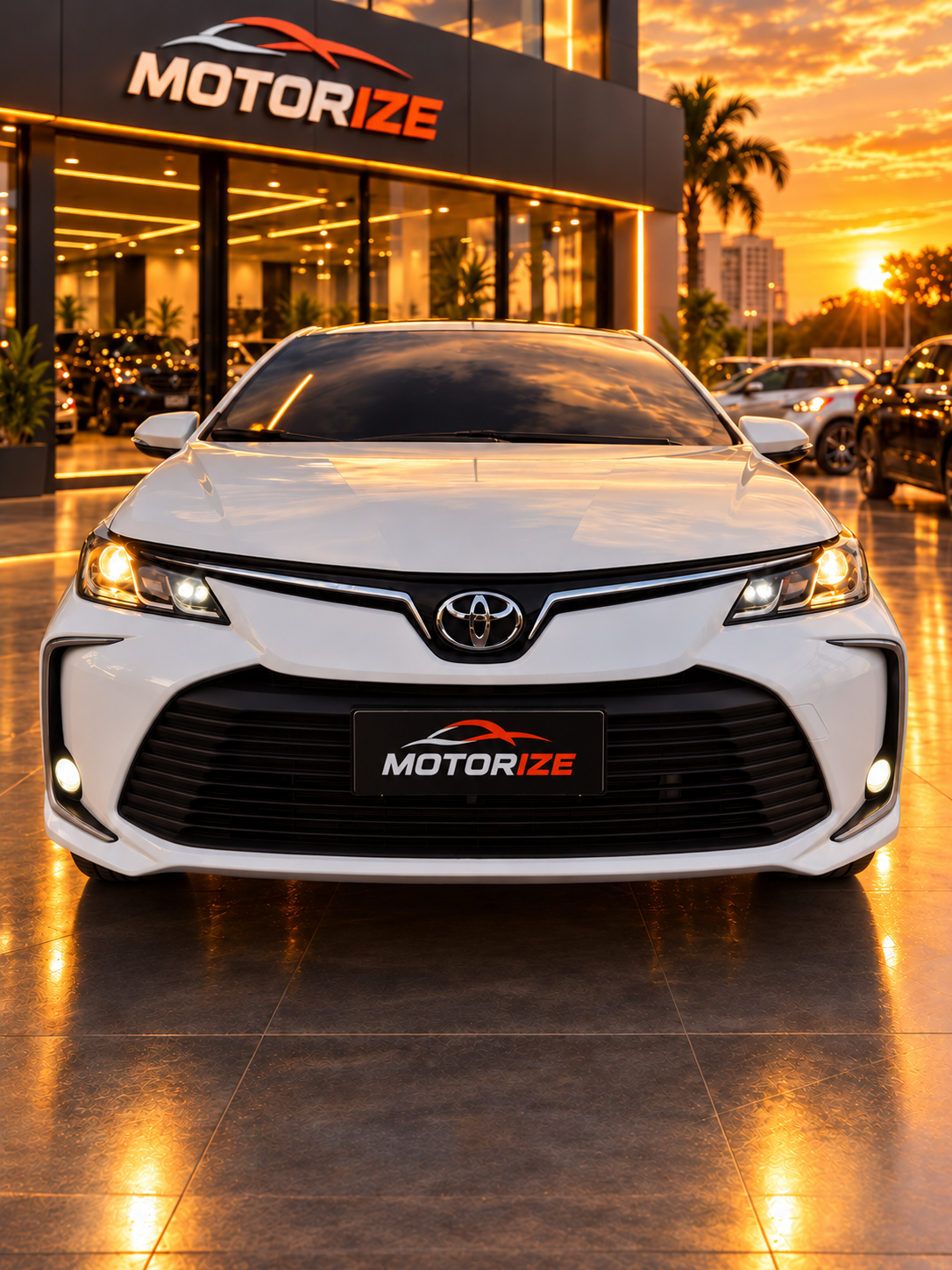 Toyota Corolla XEi CVT branco - vista frontal