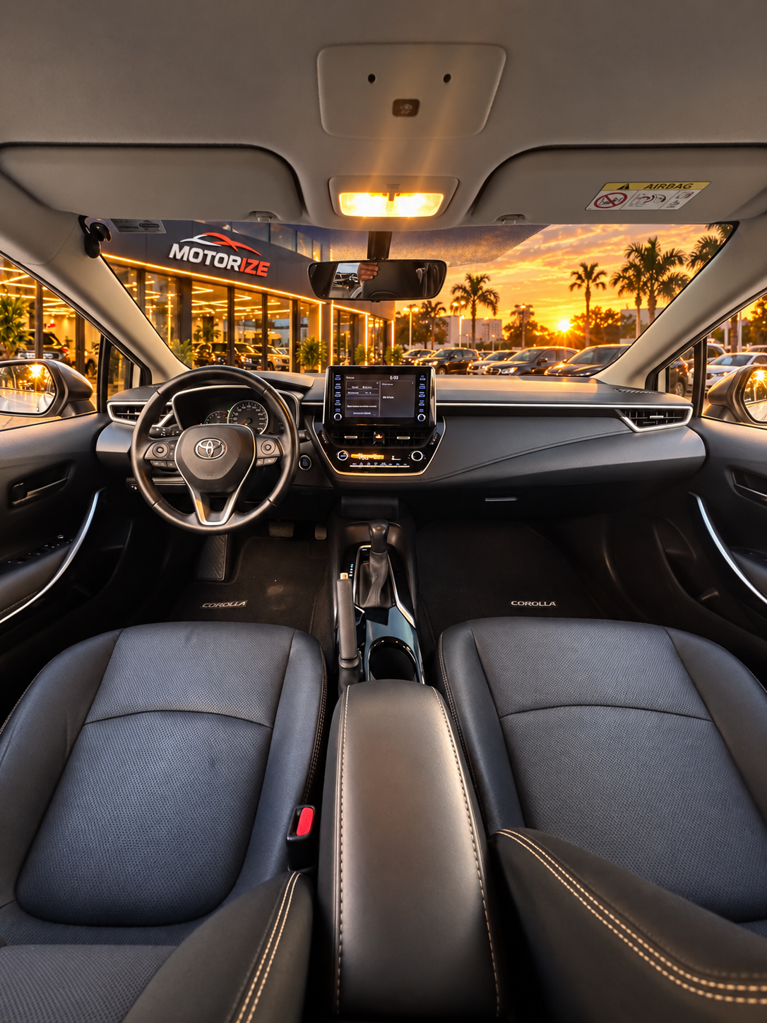 Interior do Toyota Corolla XEi CVT - painel, volante e console