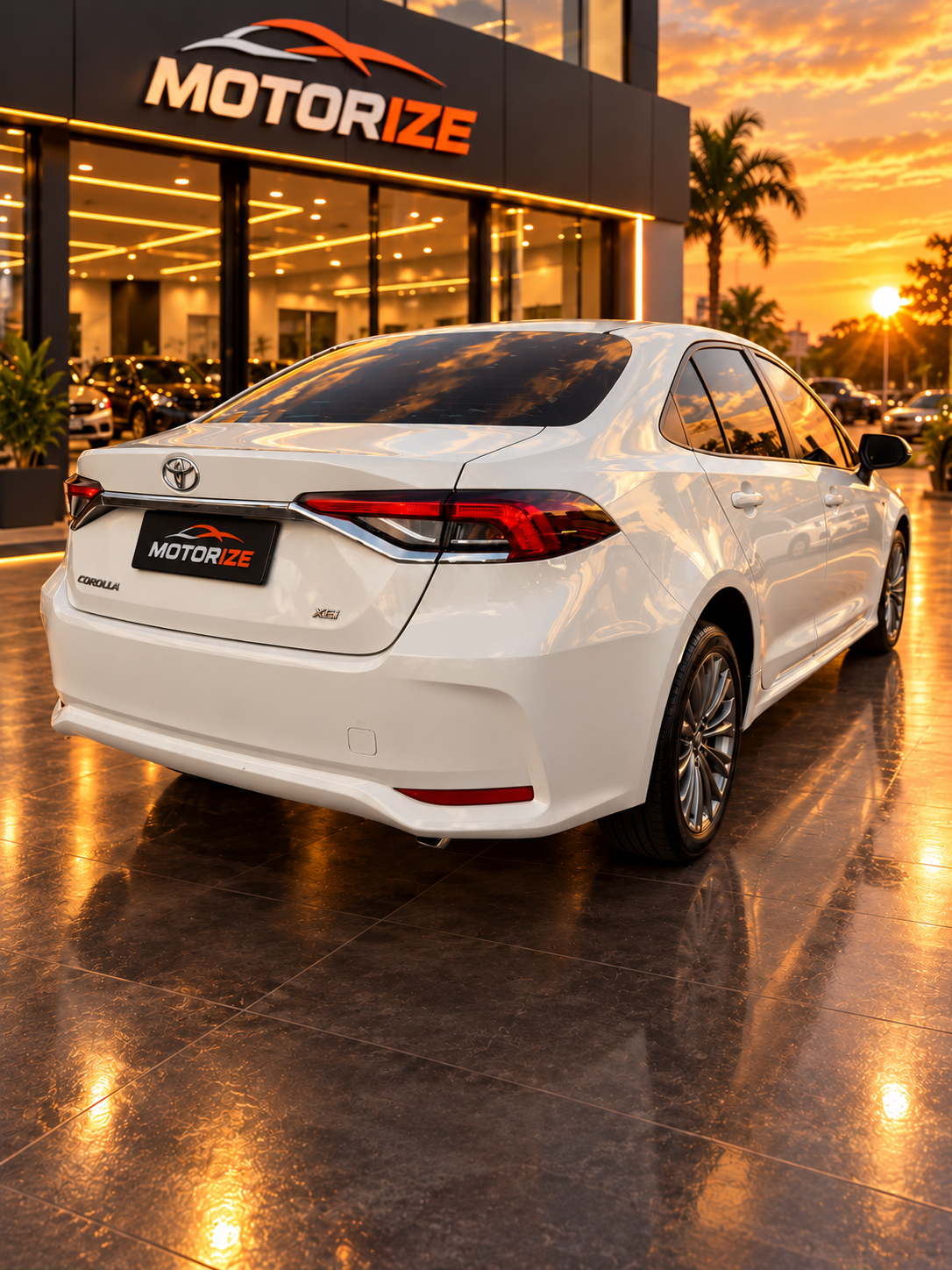 Toyota Corolla XEi CVT branco - traseira em três quartos